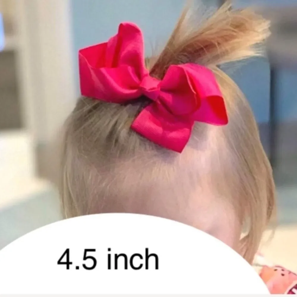 30 Rainbow Color Hair Bows - 4.5 inch Bows with Alligator Clips